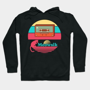 Retro Meowsik-Cat and Music lovers- Hoodie